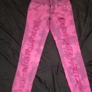 Pink stone washed Aphrodite Jean's